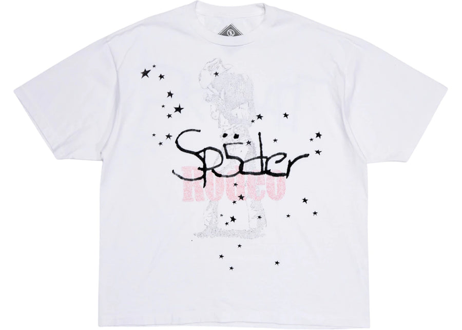 T-shirt blanc Travis Scott Cactus Jack x Sp5der Days Before Rodeo II