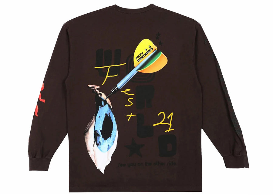 T-shirt à manches longues Travis Scott Otherside marron