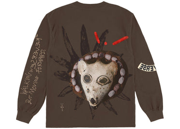 T-shirt à manches longues marron Travis Scott Reverse Jack