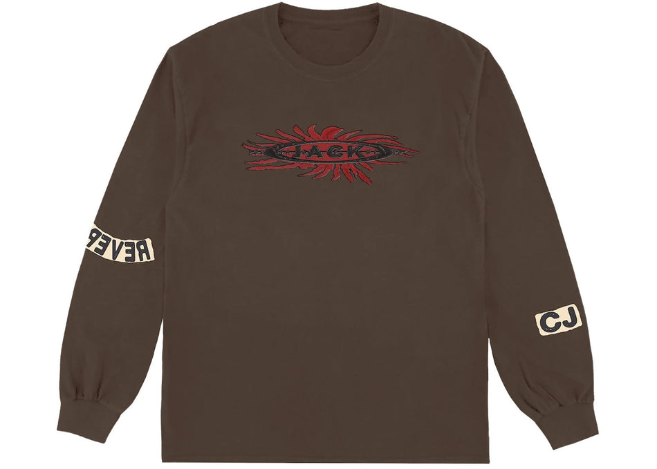 Travis Scott Reverse Jack Long Sleeve T-shirt Brown