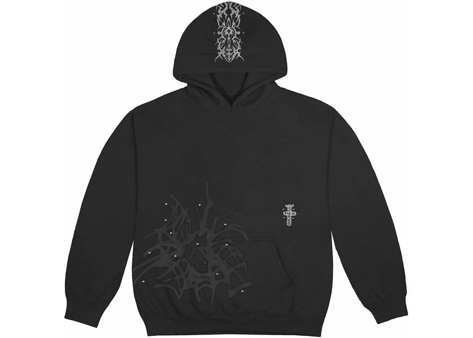 Travis Scott Studded Pullover Hoodie Black