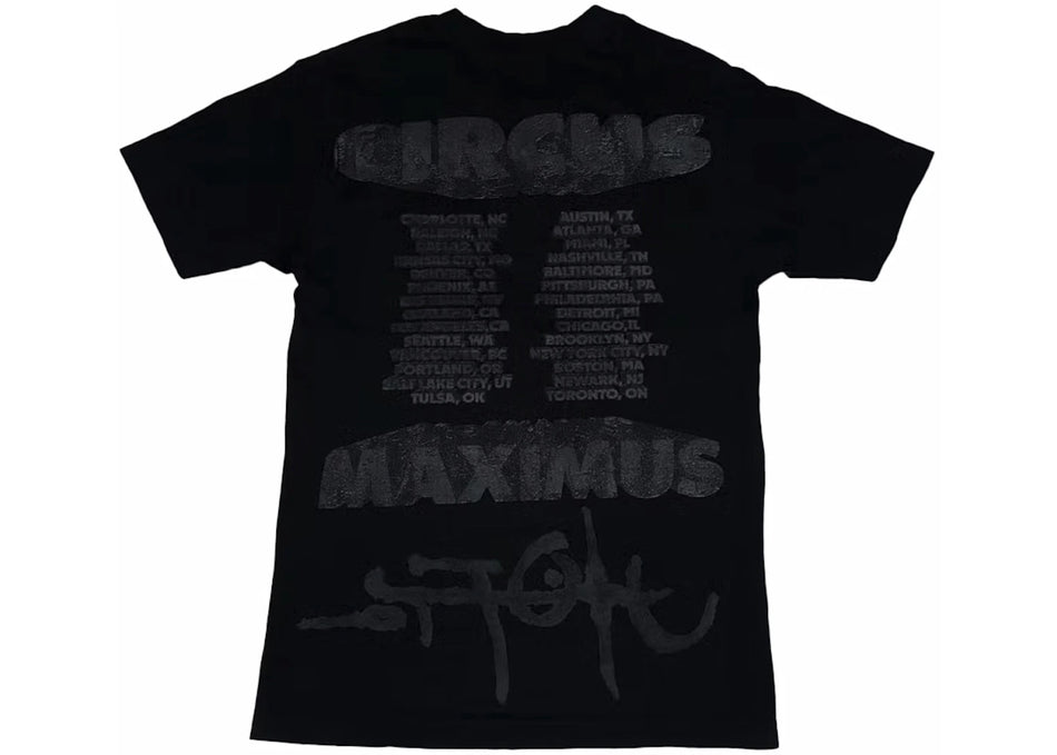Travis Scott Utopia Circus Maximus 2023 Tour II Tee Black
