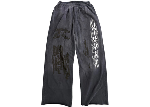 Travis Scott Utopia Flame Sweatpants Black