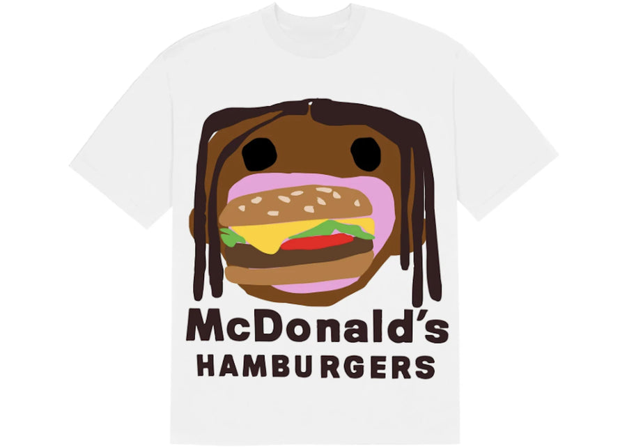 T-shirt blanc Travis Scott x CPFM 4 CJ Burger Mouth