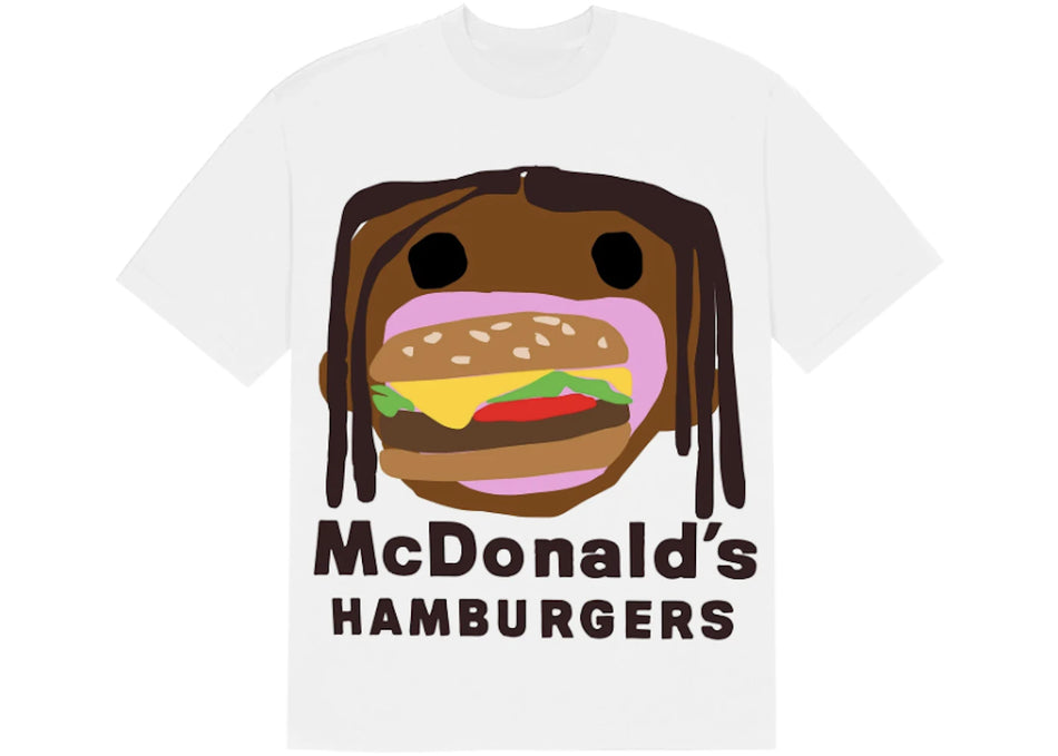Travis Scott x CPFM 4 CJ Burger Mouth T-Shirt White