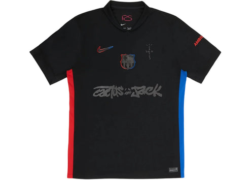 Travis Scott x FC Barcelona 2024/25 Match Away Cactus Jack Jersey Black