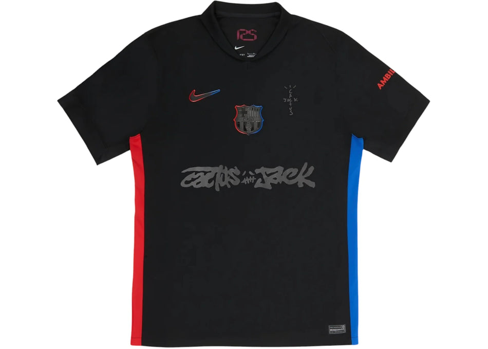 Travis Scott x FC Barcelona 2024/25 Match Away Cactus Jack Jersey Black