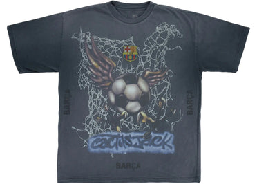 Travis Scott x FC Barcelona Washed Spray Logo Tee Black