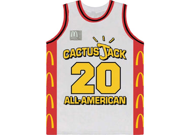 Maillot blanc Travis Scott x McDonald's Cactus Jack All American