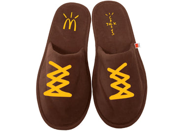 Pantoufles Travis Scott x McDonald's Cj House marron