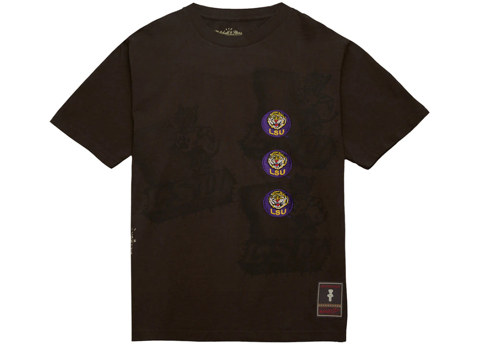 Travis Scott x Mitchell & Ness LSU Tigers Seal T-Shirt Brown