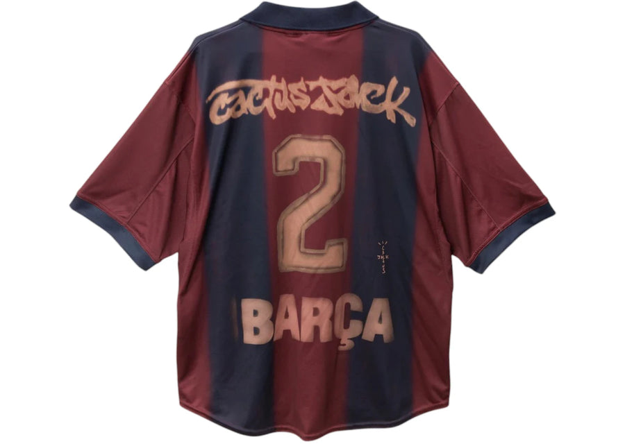 Maillot domicile rétro squelette multicolore Travis Scott x Nike x FC Barcelone 2000/01