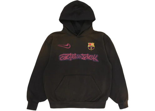 Travis Scott x Nike x FC Barcelona Spray Logo Hoodie Black
