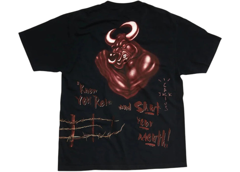 Travis Scott x WWE Know Your Role The Rock Tee Black