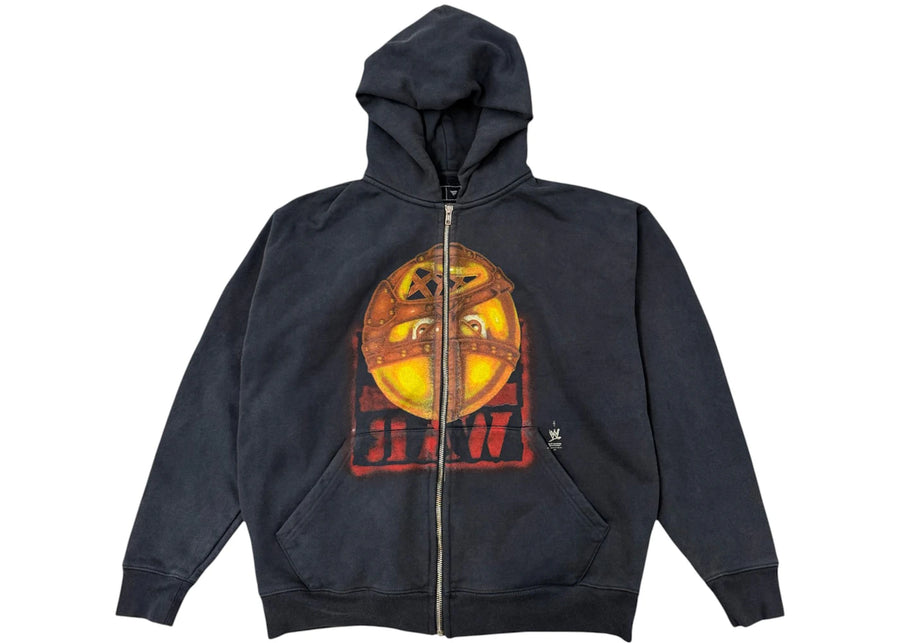 Sweat à capuche zippé noir Travis Scott x WWE Mankind
