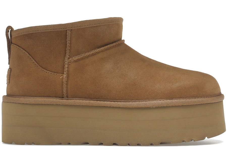 Bottes UGG Classic Ultra Mini Platform couleur châtaigne (Femme)