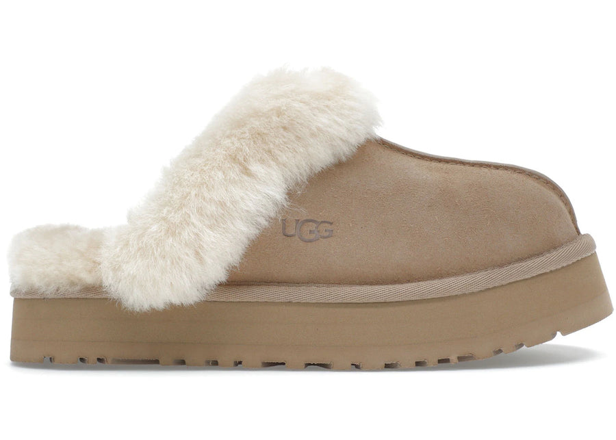 Pantoufles UGG Discette couleur sable (Femme)