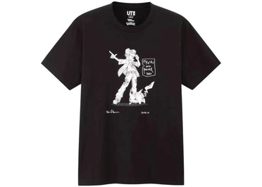 T-shirt noir Uniqlo x Daniel Arsham x Dresseur Pokémon