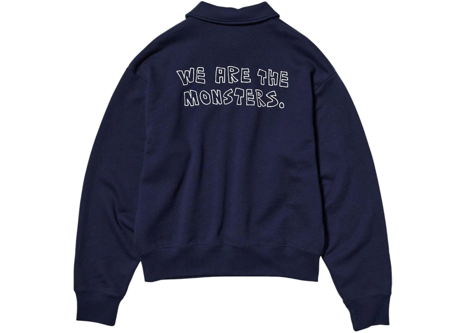 Uniqlo x POP MART THE MONSTERS Women's Half-Zip Sweatshirt Navy
