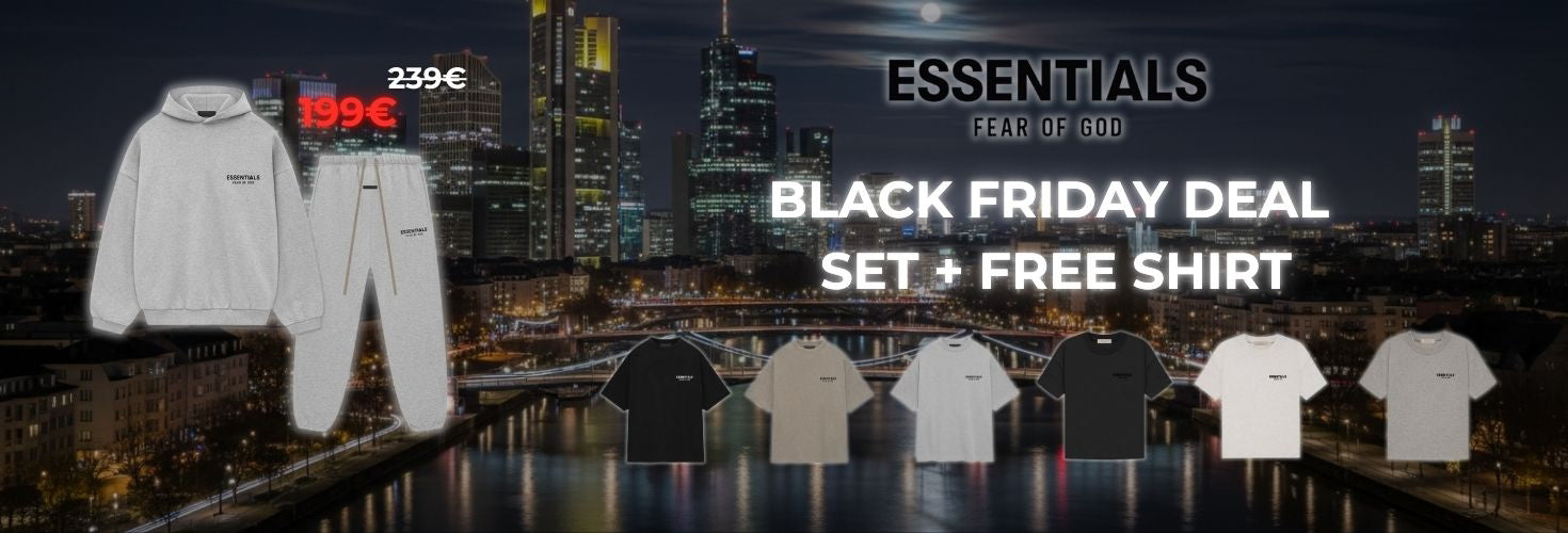 Fear Of God Essentials logo, Stadt bei Nacht im hintergund, T-Shirts und Hoodies  für 199€ Sonderangebot