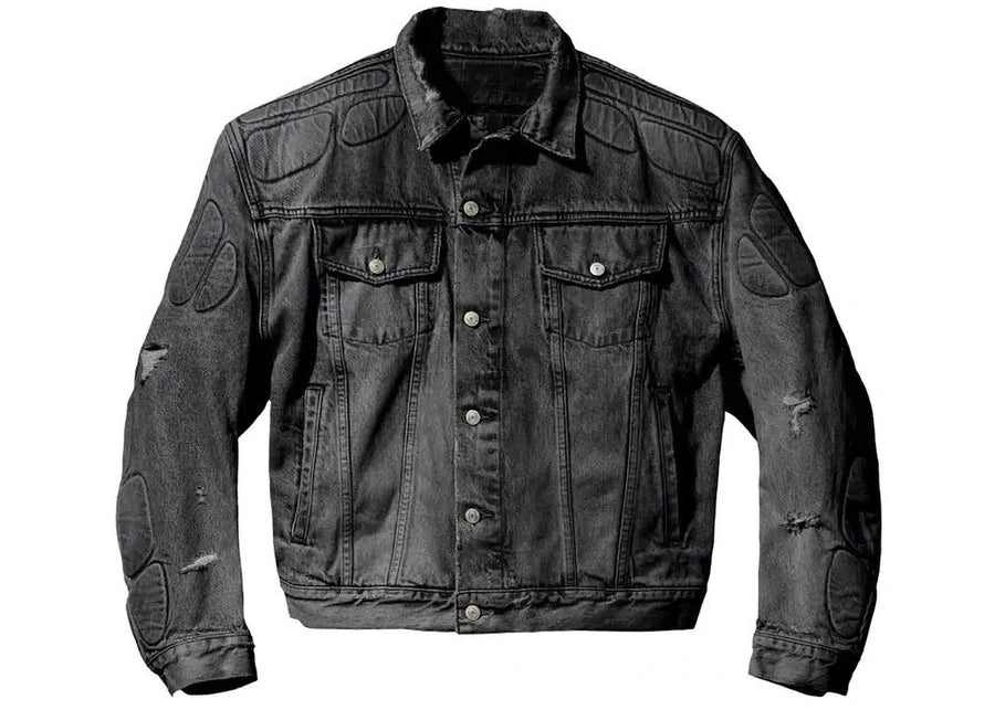 Yeezy Gap Engineered by Balenciaga Veste en jean matelassée grise délavée