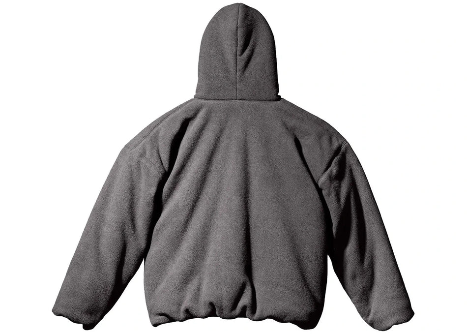 Yeezy Gap Polar Fleece Padded Hoodie Dark Grey
