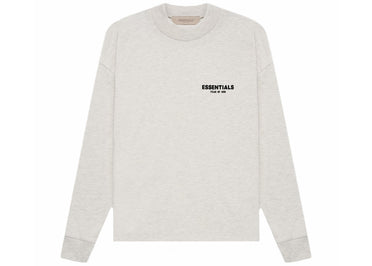 fear of god essentials l/s t-shirt (ss22) light oatmeal