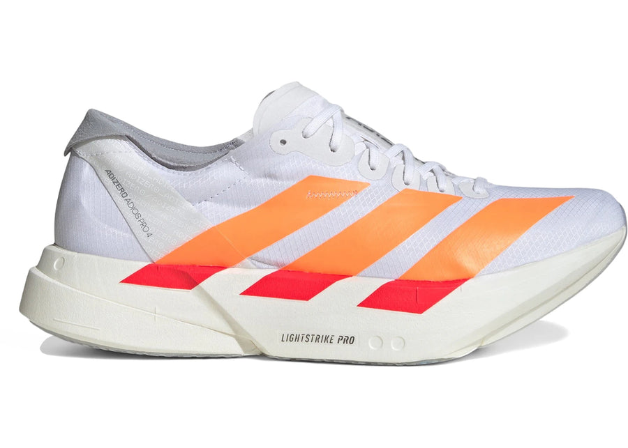 adidas Adizero Adios Pro 4 Blanc Orange Lucide Rouge