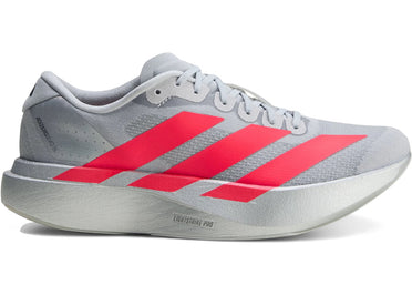 adidas Adizero Evo SL Argent Métallisé Rouge Lucide (Femme)