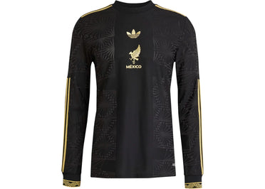 Maillot adidas Mexique Or à manches longues noir