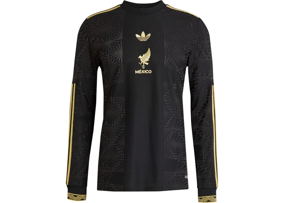 adidas Mexico Gold Long Sleeve Jersey Black