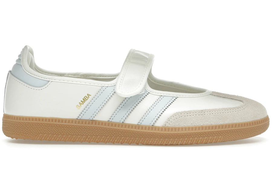 adidas Samba Jane Blanc Bleu Gomme (Femme)