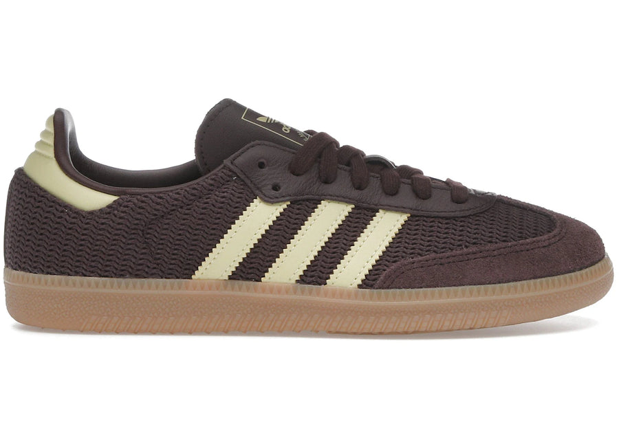 adidas Samba OG Shadow Brown Powder Yellow (Femme)