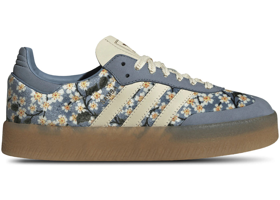 adidas Sambae Liberty London Floral Embroidery Blue Cream White (Women's)