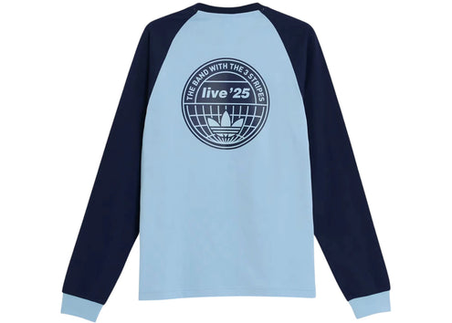 adidas x Oasis Tour 3-Stripes Longsleeve Tee Clear Sky/Night Indigo