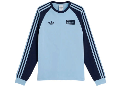 adidas x Oasis Tour 3-Stripes Longsleeve Tee Clear Sky/Night Indigo