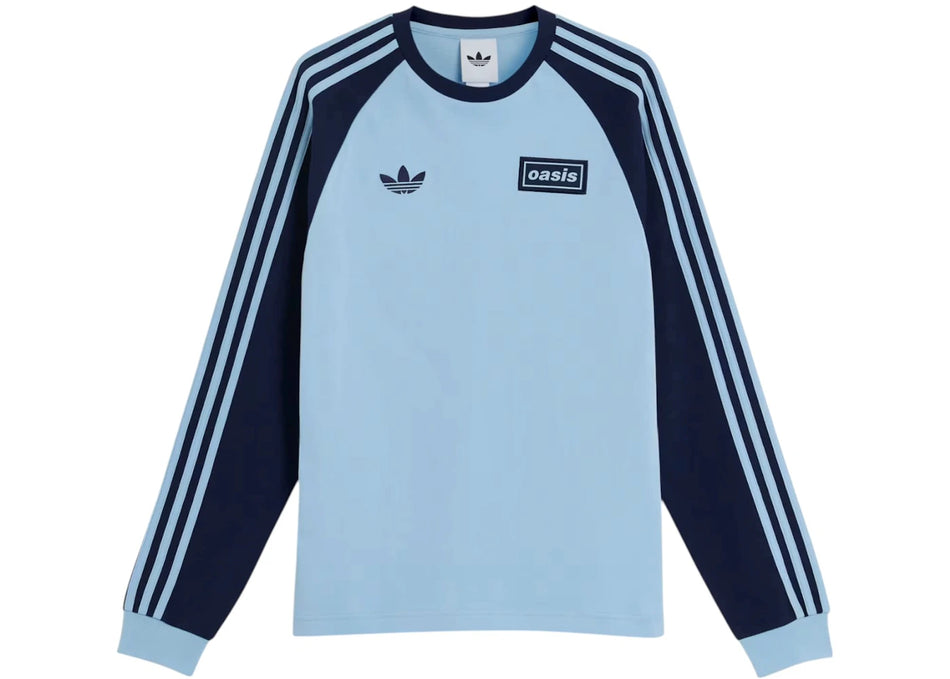 adidas x Oasis Tour 3-Stripes Longsleeve Tee Clear Sky/Night Indigo