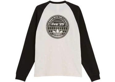 adidas x Oasis Tour 3-Stripes Longsleeve Tee Cream White