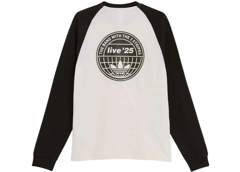 adidas x Oasis Tour 3-Stripes Longsleeve Tee Cream White