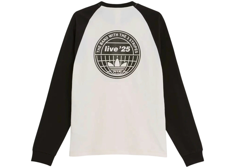 adidas x Oasis Tour 3-Stripes Longsleeve Tee Cream White