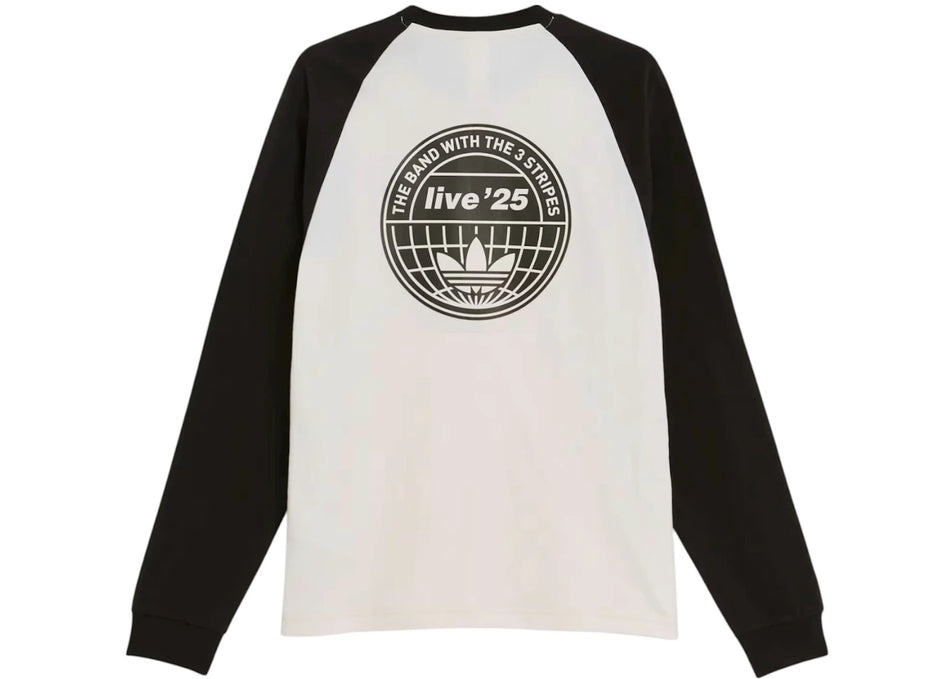 adidas x Oasis Tour 3-Stripes Longsleeve Tee Cream White