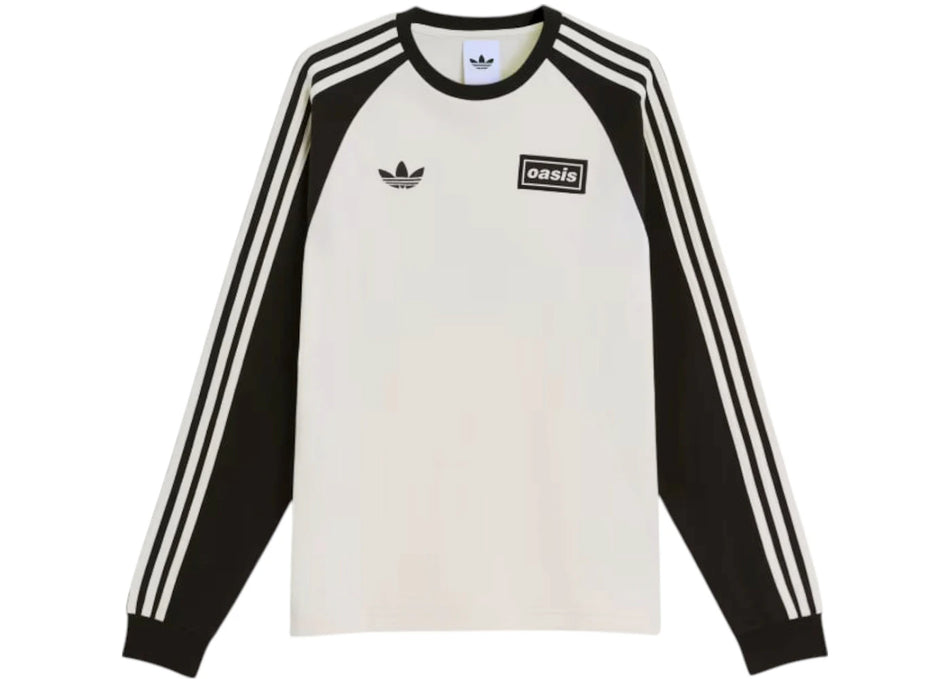 adidas x Oasis Tour 3-Stripes Longsleeve Tee Cream White
