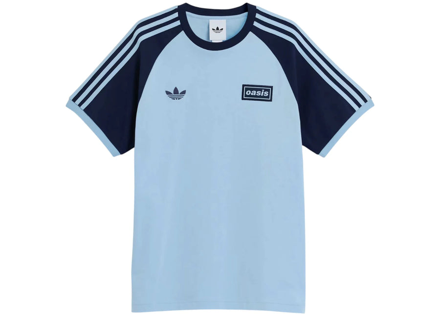 T-shirt adidas x Oasis Tour à 3 bandes, coloris Ciel clair/Indigo nuit