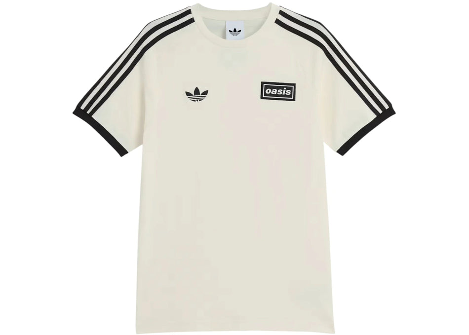 adidas x Oasis Tour 3-Stripes T-Shirt Cream White