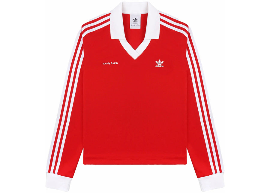Maillot de football adidas x Sporty &amp; Rich rouge/blanc
