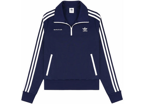 adidas x Sporty & Rich Track Quarter Zip Navy/White