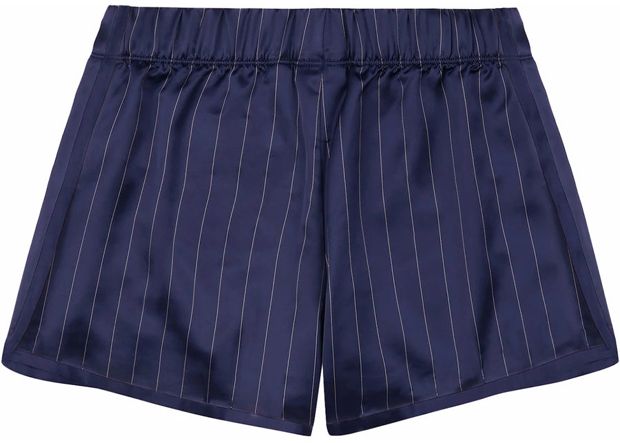 Short de survêtement adidas x Sporty &amp; Rich (tailles asiatiques) bleu marine/blanc