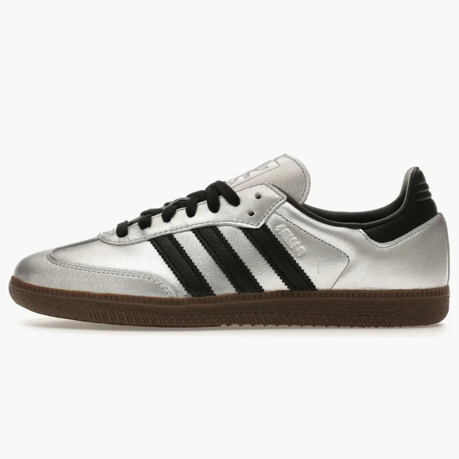 Adidas Samba Og Silver Metallic Black Gum (women's)