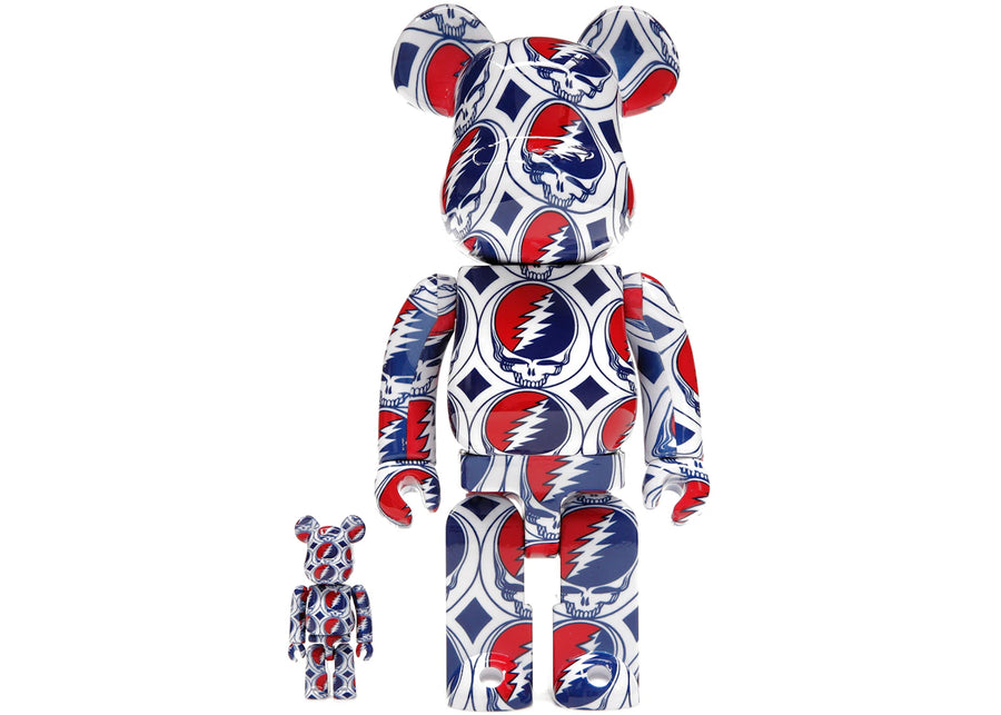 Coffret Bearbrick x Grateful Dead (Steal Your Face) 100 % et 400 %