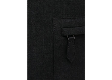 Burberry Stretch Wool Cargo Jogging Pants Dark Gray